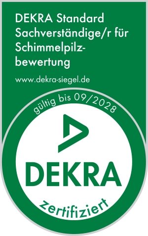 DEKRA zertifizierter Sachverständiger für Schimmelpilzbewertung DEKRA Standard Sachverständige/r für Schimmelpilzbewertung: zertifiziert,